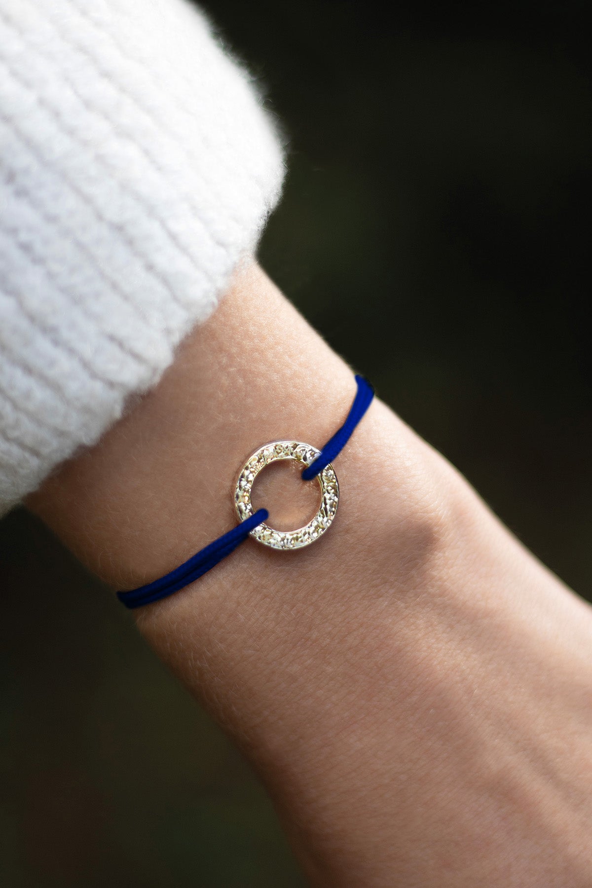 Cercle Plat Plaqué Or Martelé