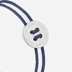 Bouton Saint James marine plaqué argent