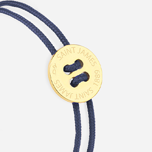 Bouton Saint James marine plaqué or