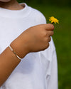 Éclair enfant blanc plaqué or