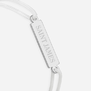 Logo Saint James blanc plaqué argent