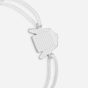 Marinière Saint James blanc plaqué argent