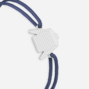 Marinière Saint James marine plaqué argent