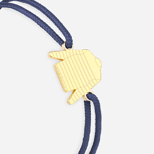 Marinière Saint James marine plaqué or