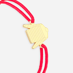 Marinière Saint James rouge plaqué or