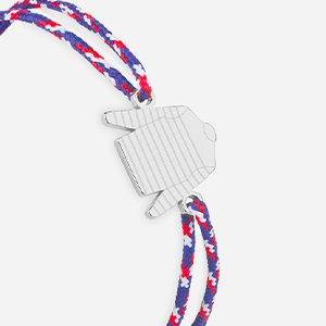 Marinière Saint James bleu blanc rouge plaqué argent