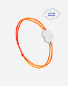 Nuage enfant orange plaqué argent