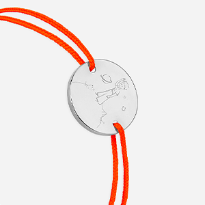 L'astéroïde enfant orange plaqué argent