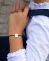 Midnight blue gold-plated child portrait